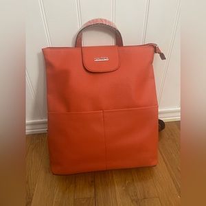 Nautica Backpack / Purse (Orange + Blue straps)